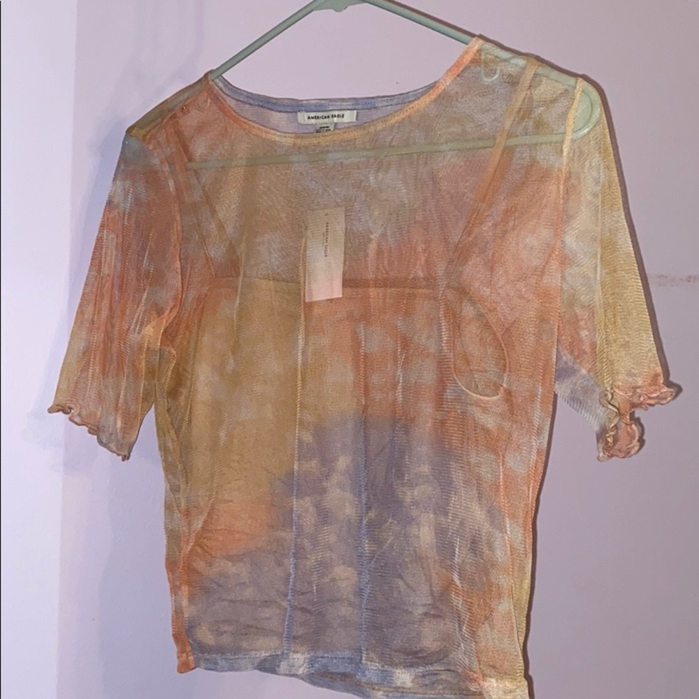 AE mesh crew neck t-shirt